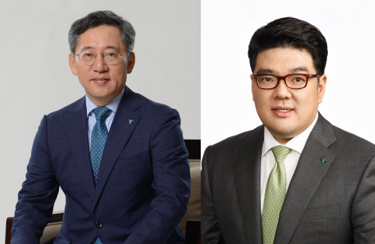 박성호 하나은행장 내정자(왼쪽)와 이은형 하나금융투자 대표 내정자(하나금융지주 제공)